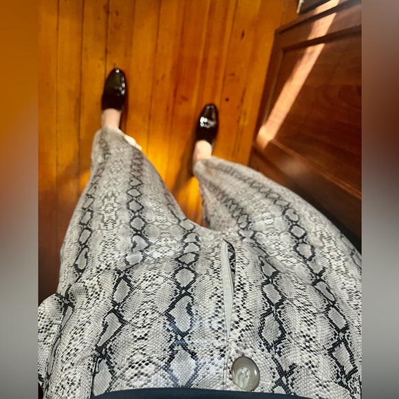 Nasty Gal croc faux leather tapered pants - Small/Medium - Picture 3 of 5